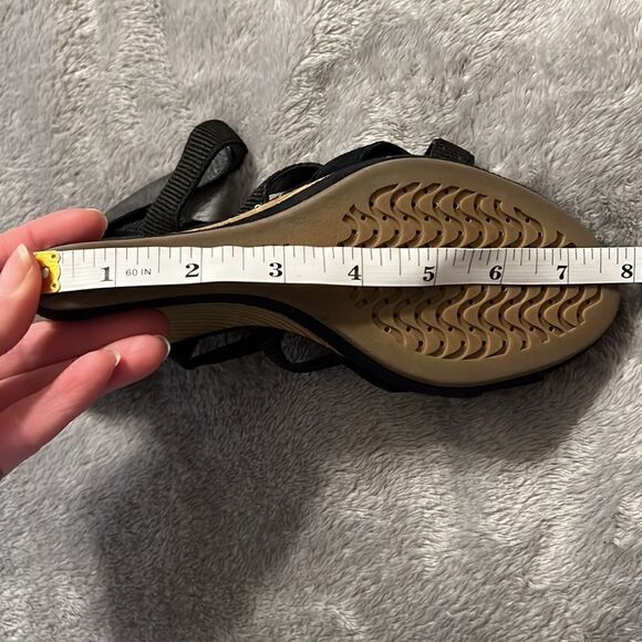 Geox Respira black strappy wedges - Picture 5 of 5